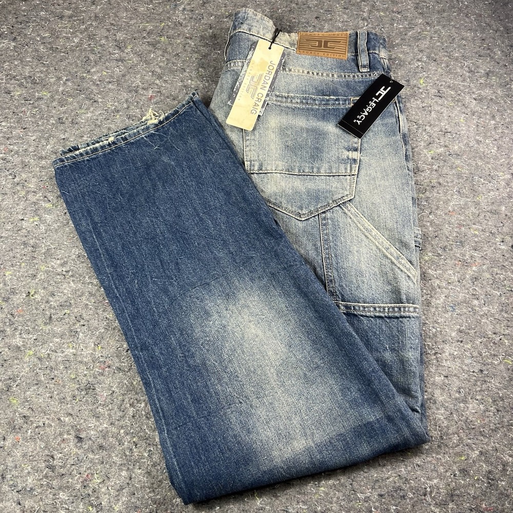 Jordan Craig Aaron Carpenter Jeans 36x34 Sand Wash Paint Splatter Distressed